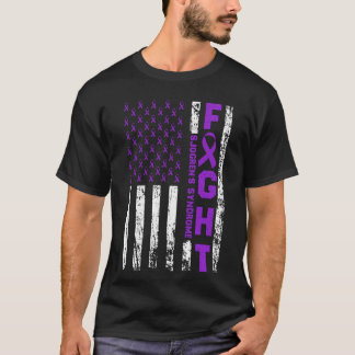 Sjogren's Syndrome Ribbon Fight US Flag T-Shirt