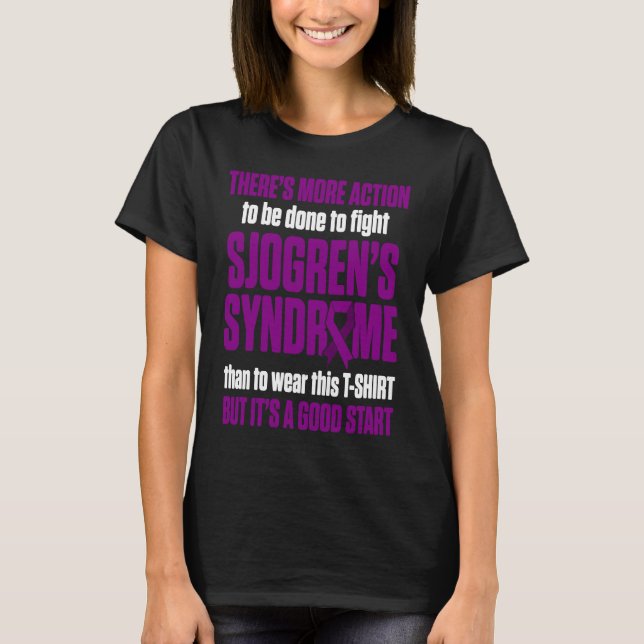 Sjogren's Syndrome Survivor Action Warrior T-Shirt (Front)