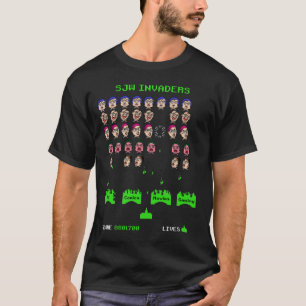 SJW Invaders  Retro Video Game T Shirt