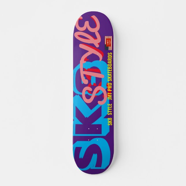SK8 STYLE  JMT7 3/4" Skateboard Deck (Front)