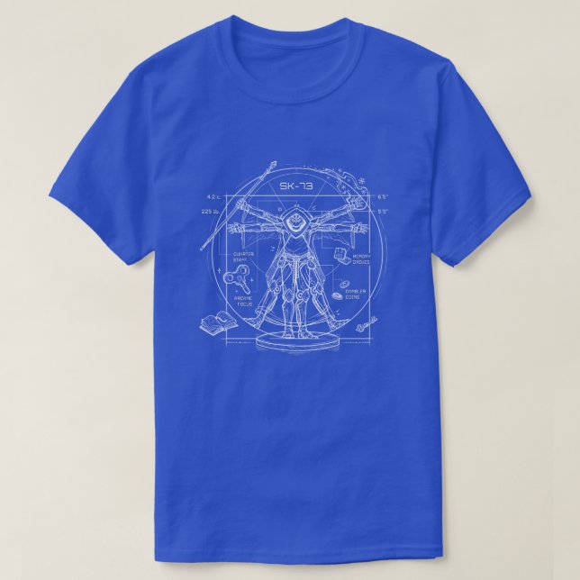 SK-73 T-Shirt – Blue (Design Front)