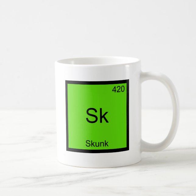 Sk - Skunk Funny Chemistry Element Symbol Tee Coffee Mug (Right)