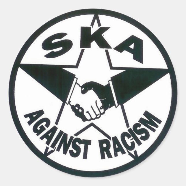 Ska Against Racism Classic Round Sticker (Front)