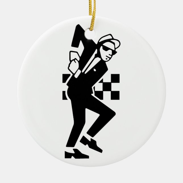 SKA Dancer Ceramic Ornament (Front)
