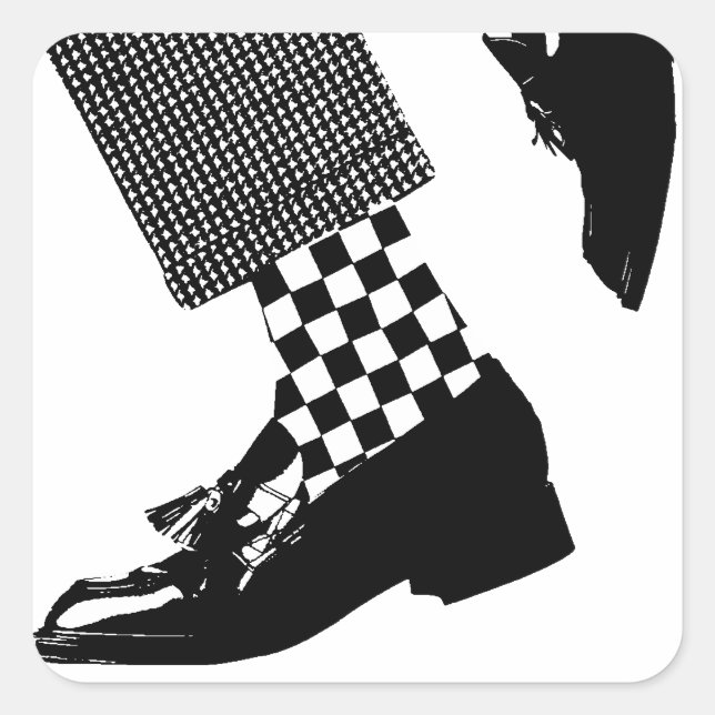 Ska Feet for your Scooter Square Sticker (Front)