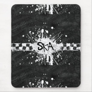 Ska music chequered old school punk rock 80's mouse pad