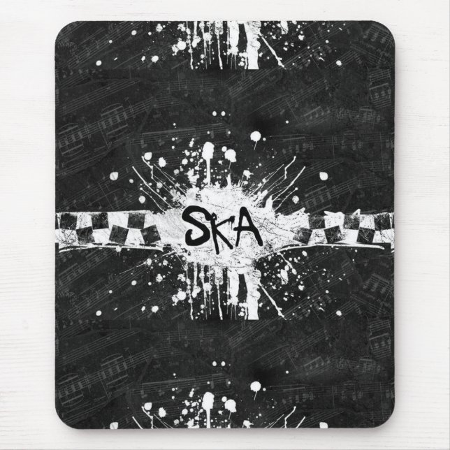 Ska music chequered old school punk rock 80's  mouse pad (Front)