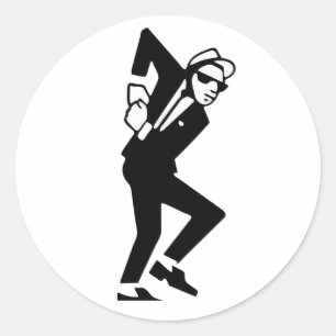 SKA Music Guy Dancing - ska Music Classic Round Sticker