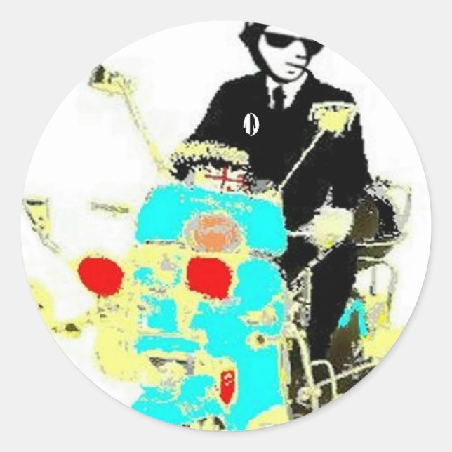 Ska On A Scoot Classic Round Sticker (Front)