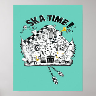 Ska Time Cuckoo Clock Poster