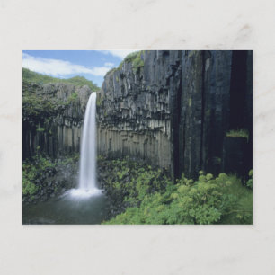 Skaftafell National Park, Svartifoss waterfall, Postcard