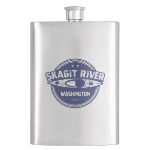 Skagit River Washington Kayaking Hip Flask