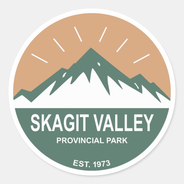 Skagit Valley Provincial Park Classic Round Sticker (Front)