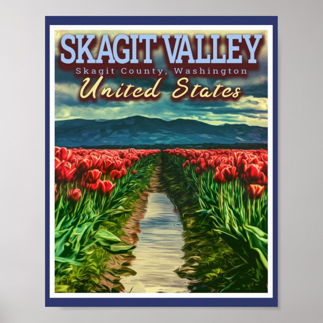 SKAGIT VALLEY - TULIP FIELDS - SKAGIT WASHINGTON POSTER (Front)
