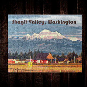 Skagit Valley WA Farm Mount Baker Jigsaw Puzzle