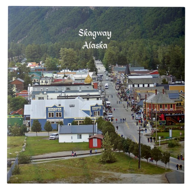 Skagway, Alaska Ceramic Tile (Front)