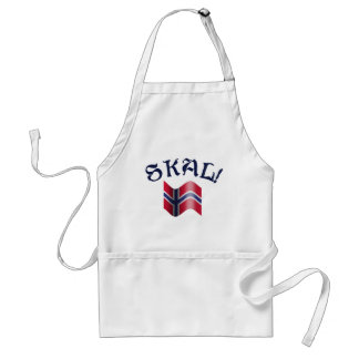 Skal Norwegian Flag Norway Drinking Toast Standard Apron