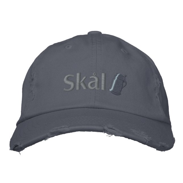 Skal! Scandinavian Toast Embroidered Hat (Front)