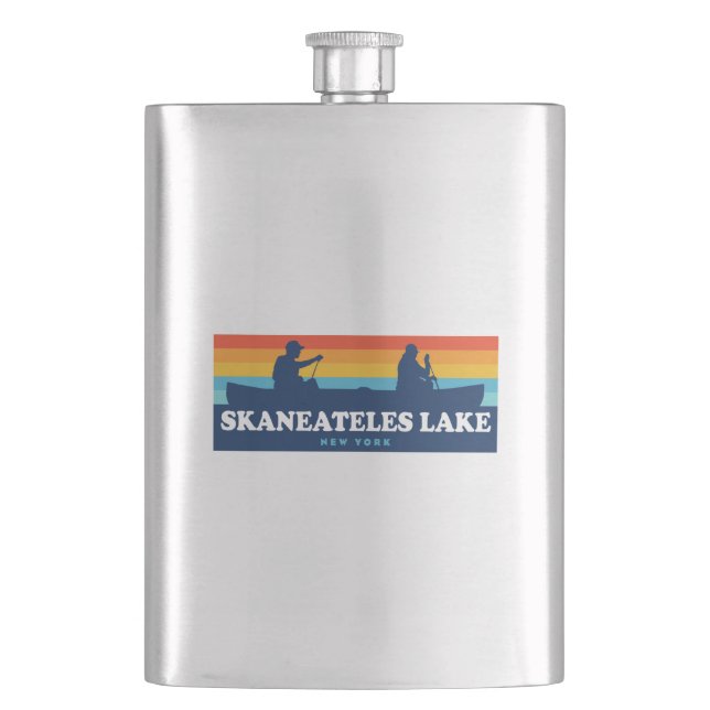 Skaneateles Lake New York Canoe Hip Flask (Front)