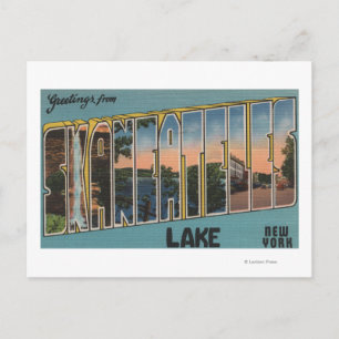 Skaneateles Lake, New York - Large Letter Scenes Postcard