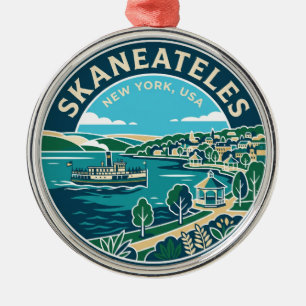 Skaneateles USA Metal Ornament