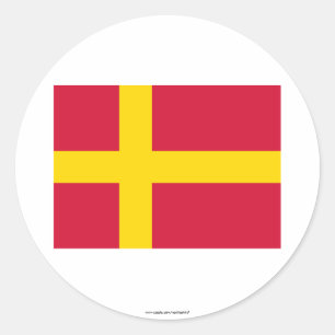 Skåneland flag classic round sticker