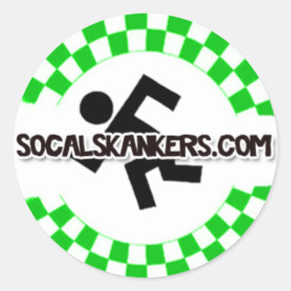 Skankin' (White) Classic Round Sticker