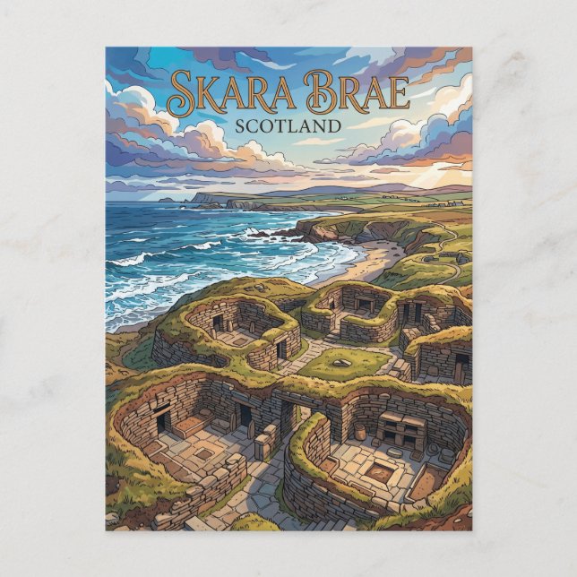 Skara Brae Scotland Postcard (Front)