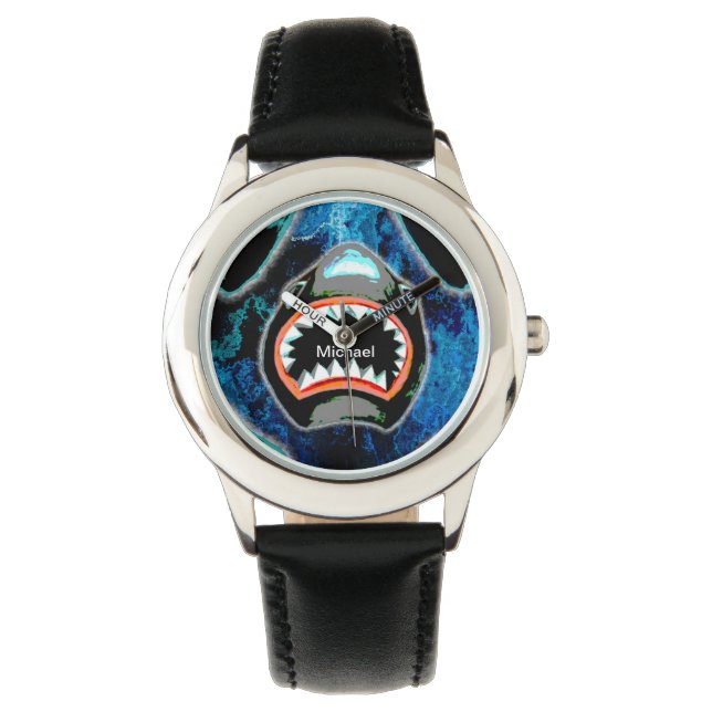 Skark Mania Funny Cartoon Illustration Watch (Front)
