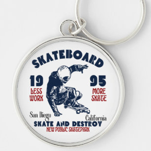 Skate and destroy key ring