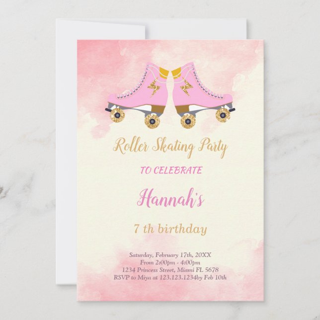 Skate birthday invitation (Front)