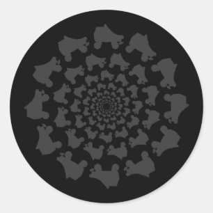 skate circle classic round sticker