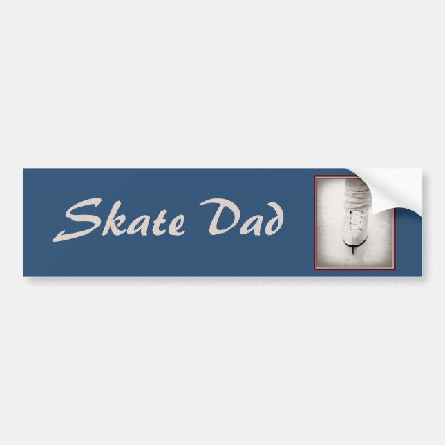 'Skate Dad' Bumper Sticker (Front)