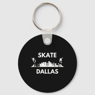 Skate Dallas Tx Skateboarding Fans Dallas Skyline Key Ring