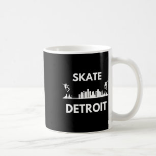 Skate Detroit Mi Skateboarding Fans Detroit Skylin Coffee Mug