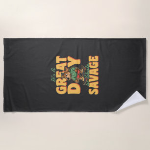 Skate Dog Great Day Savage Beach Towel