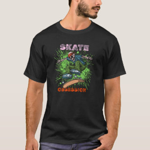 Skate Obsession Skeleton Streetwear T-Shirt