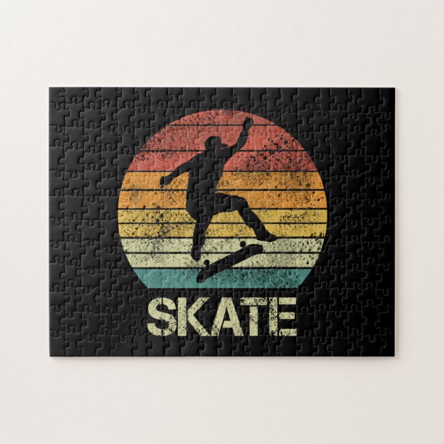 Skate Olli vintage design for skaters Jigsaw Puzzle (Horizontal)