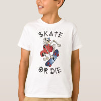 Skate or die funny Skeleton Skateboarder