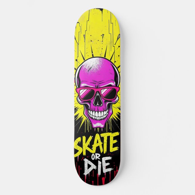 Skate or Die No. 2 - Skateboard Deck - Punk Grunge (Front)