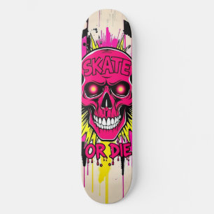 Skate or Die No.5 - Skateboard Deck - Punk Grunge
