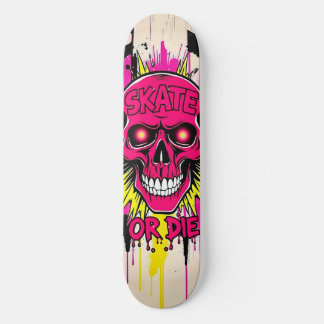 Skate or Die No.5 - Skateboard Deck - Punk Grunge