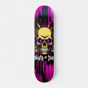 Skate or Die No.8 - Skateboard Deck - Punk Grunge