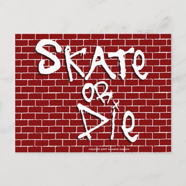 Skate or Die Postcard (Front)