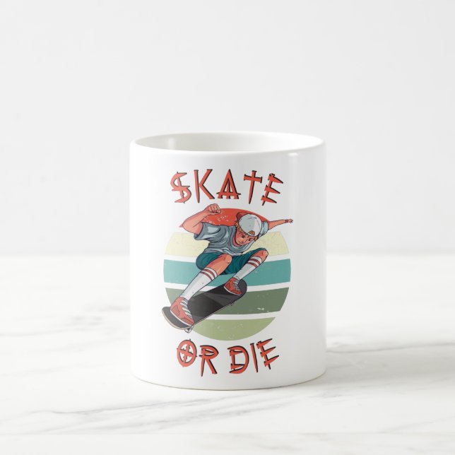 Skate or die Skateboarder Boy Coffee Mug (Center)