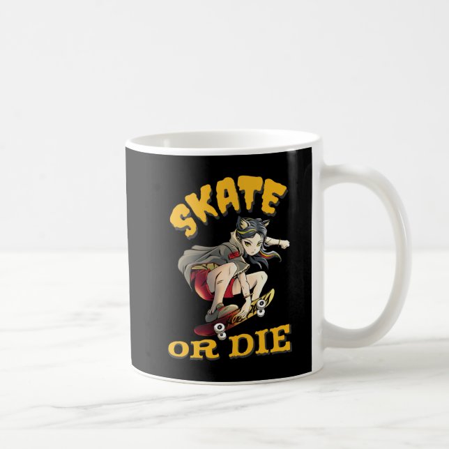 Skate or die Skateboarder Girl Coffee Mug (Right)