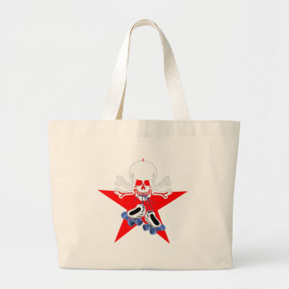 Skate or die with jammer star large tote bag