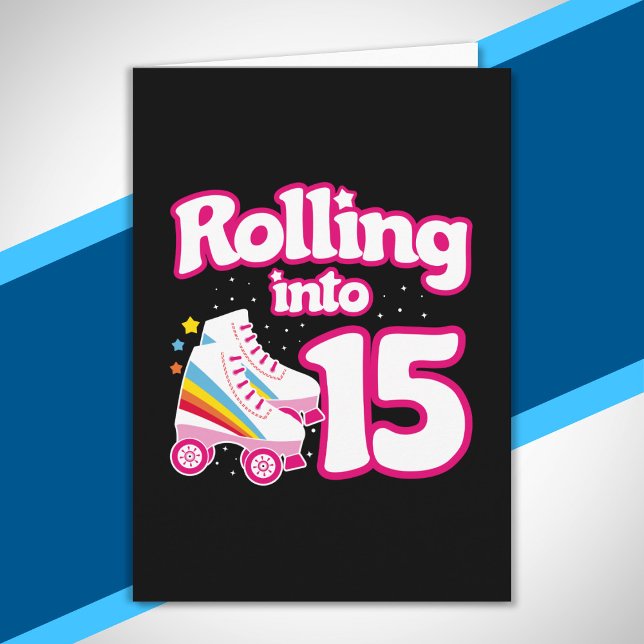 Skate Party - 15th Birthday Party - Roller Skating Card (Creator Uploaded)
