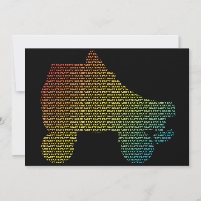 skate party invitations : type stacks (Front)