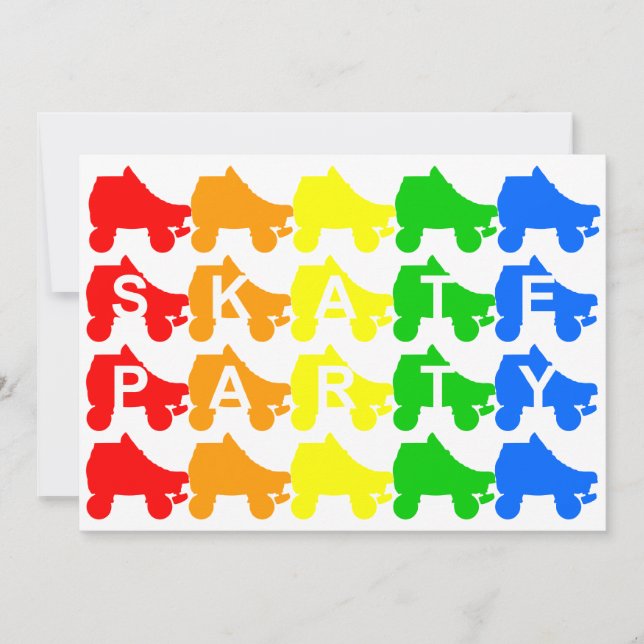 skate party : rainbow quads invitation (Front)